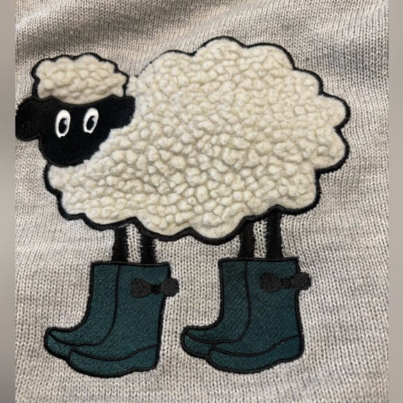 Vintage Polly & Esther Fluffy Lamb in Green Boots: Your new Favorite Sweater - Picture 2 of 6